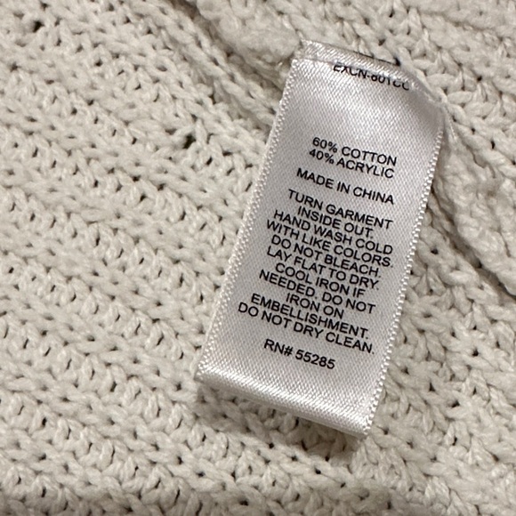 Express White Sweater with Studded Shoulders​ - Picture 9 of 9